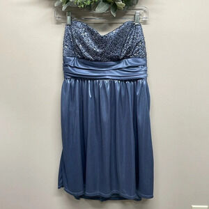 Love Tease Strapless Sequin Top Dress 11